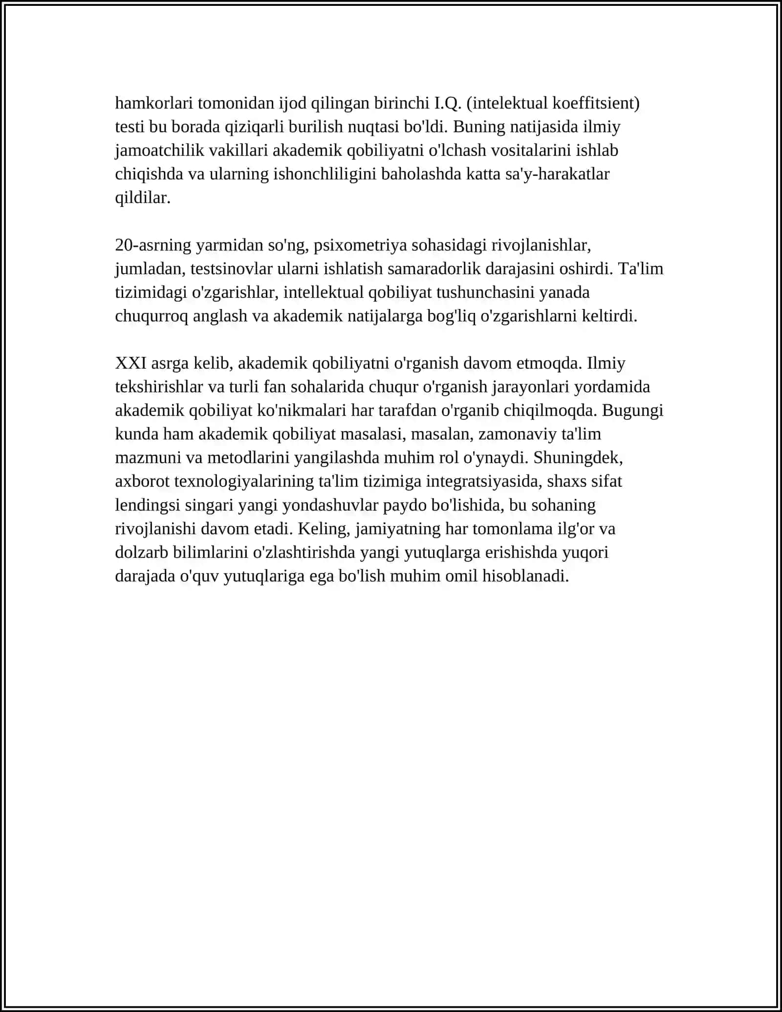 AKADEMIK QOBILIYAT MUAMMOSINING RETROSPEKTIV TAHLILI 4