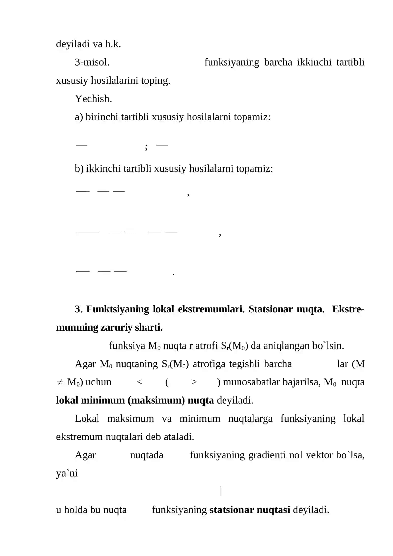 Ko`p o`zgaruvchili funksiyaning differensial hisobi. Aniq integral     Reja:   1.Ko`p o`zgaruvchili funksiyaning gradienti 2.Aniq integral 4