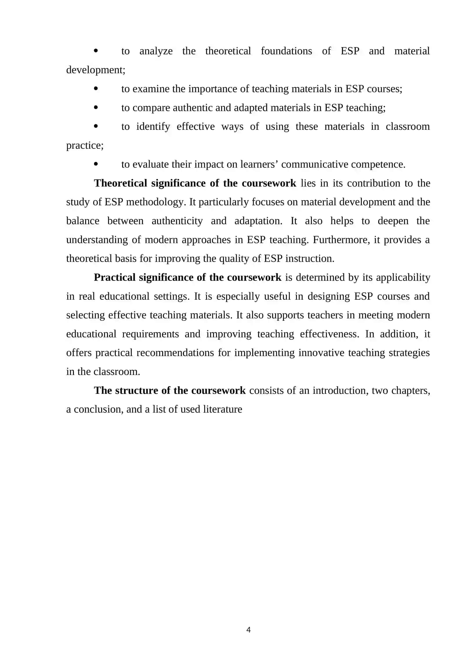 TEACHING ENGLISH FOR SPECIFIC PURPOSES 4