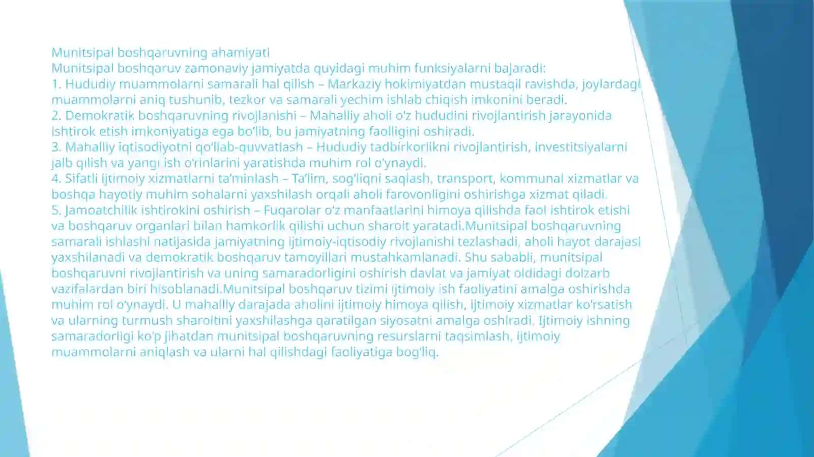 MUNITSIPAL BOSHQARUV TIZIMIDA IJTIMOIY AMALIYOTNING TASHKILIY TUZILMASI. 4