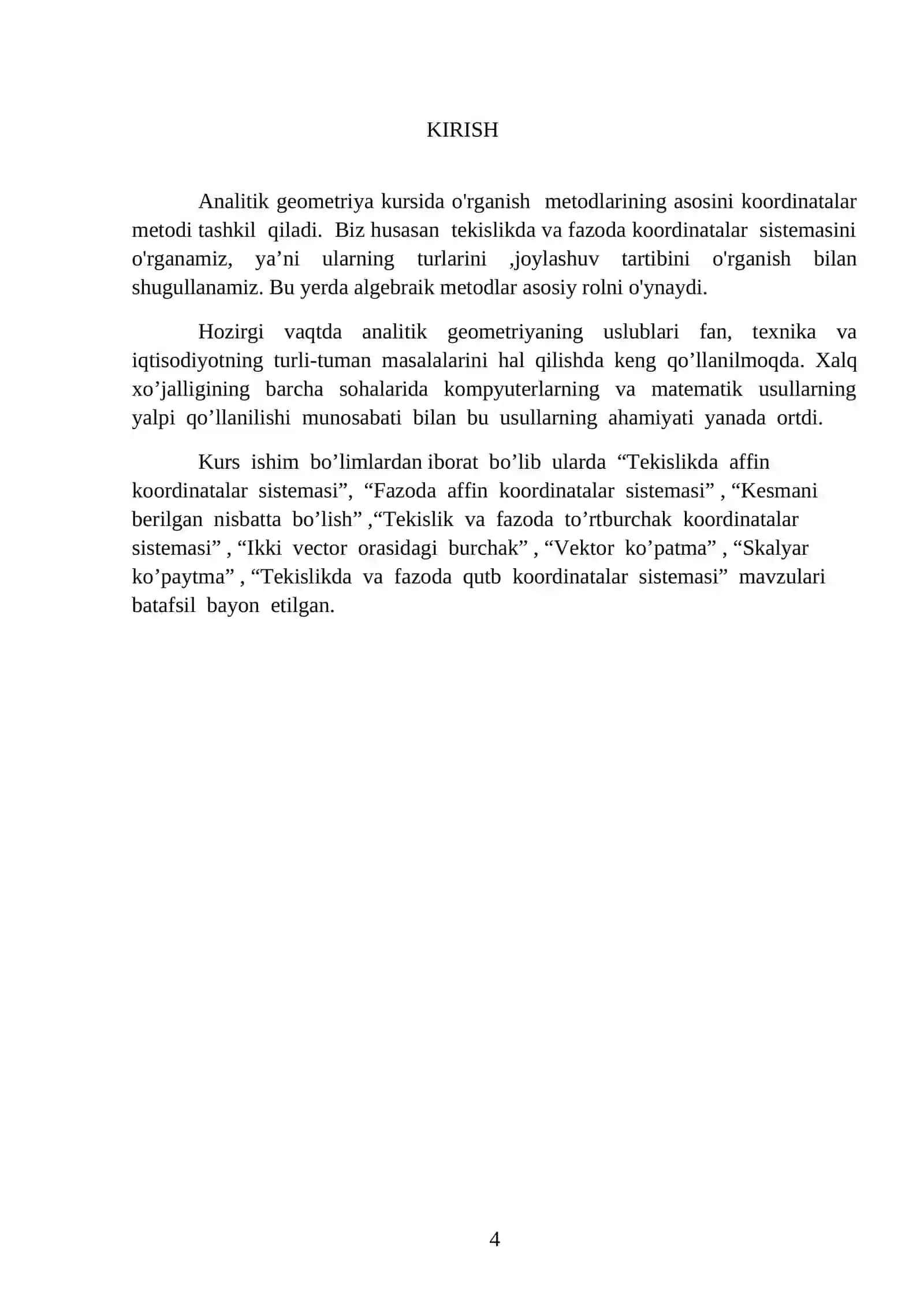 Tekislikda koordinatalar metodining tatbiqlari 4