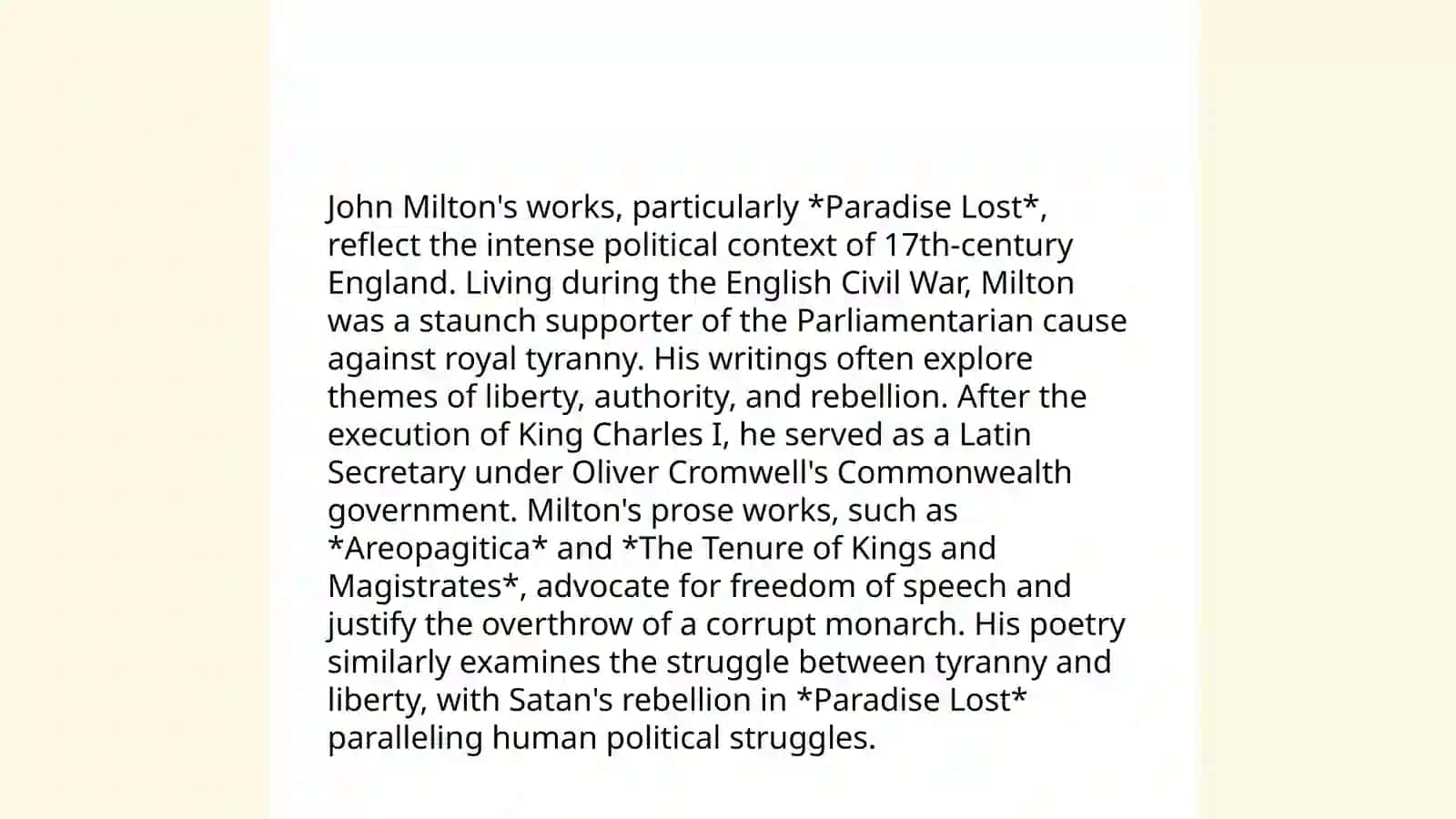 Paradise Lost: Themes and Symbolism 4