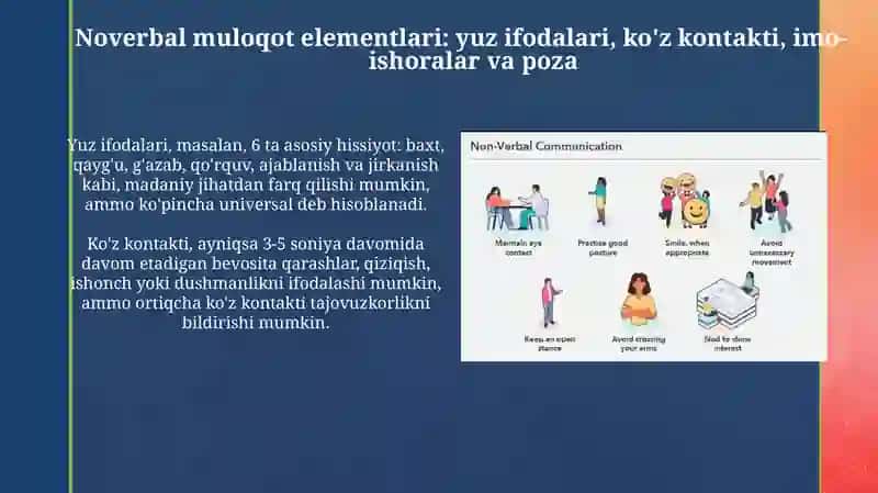 Tana tilining asoslari va noverbal muloqotga kirish 4