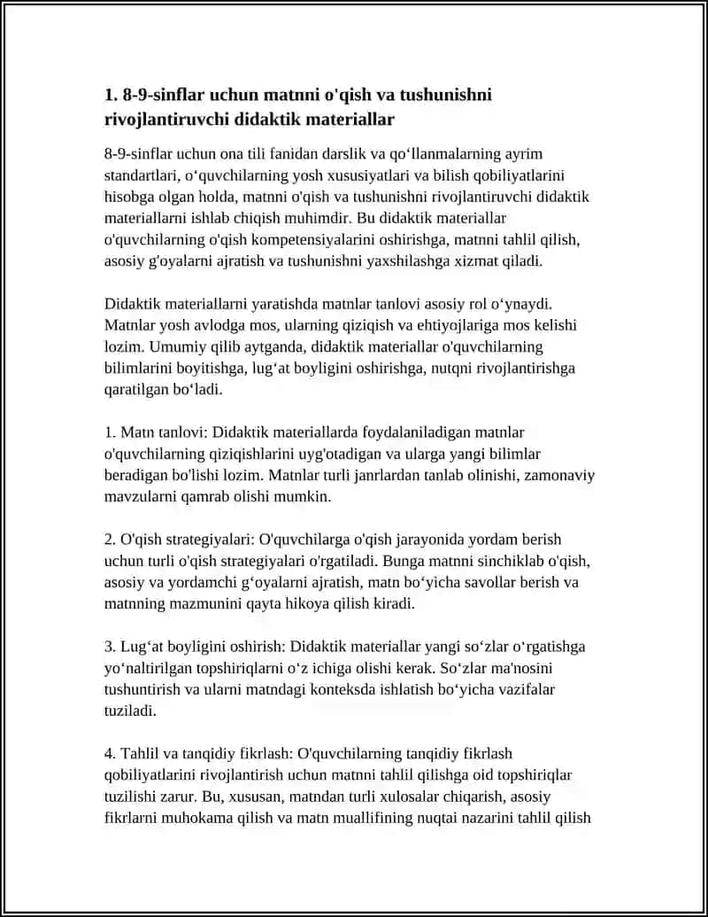 8-9-SINFLAR UCHUN ONA TILI FANIDAN DIDAKTIK MATERIAL TAYYORLASH 4