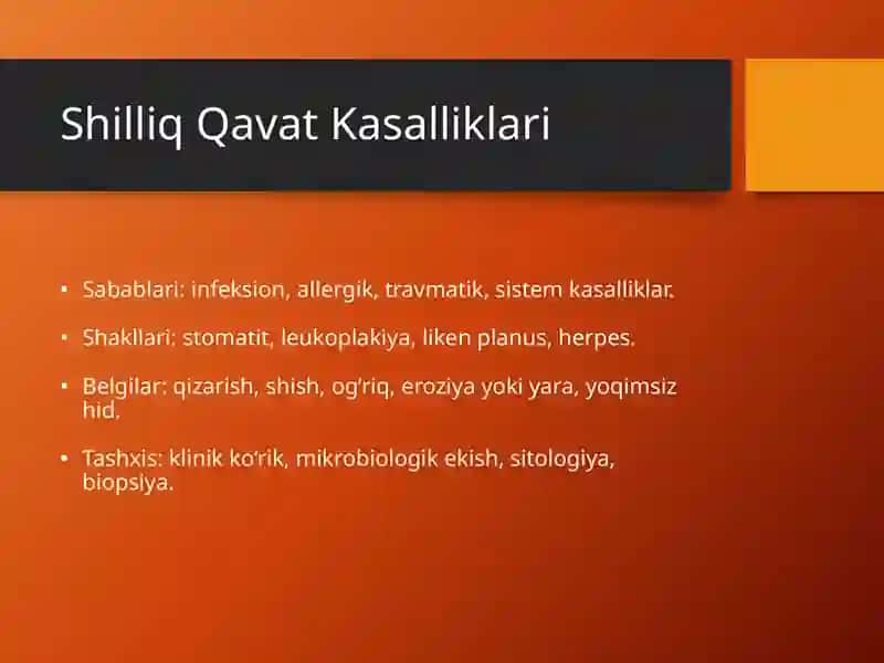 Tishva Og‘iz Bo‘shlig‘i Shilliq Qavati, Parodont Kasalliklari 4