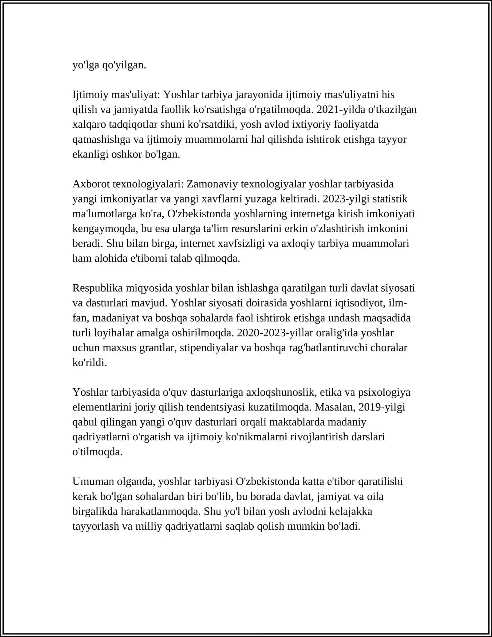 YOSHLAR TARBIYASI 4
