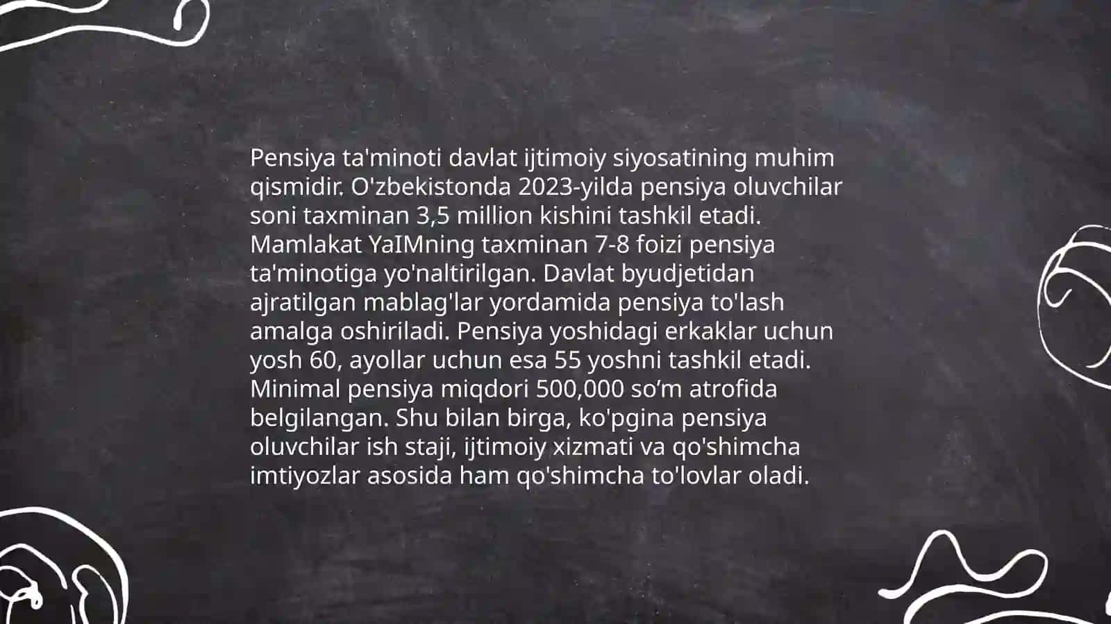 Pensiya taʼminotining mohiyati, zarurligi va davlat ijtimoiy siyosatini amalga oshirishdagi ahamiyati 4