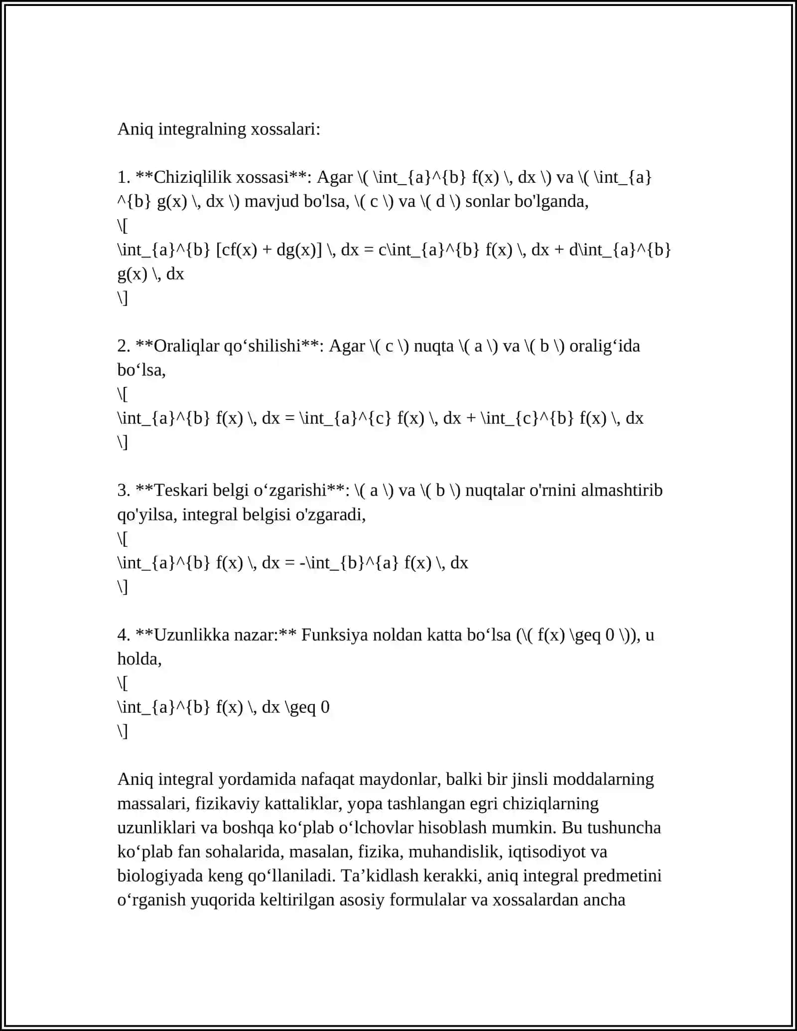 ANIQ INTEGRAL 4