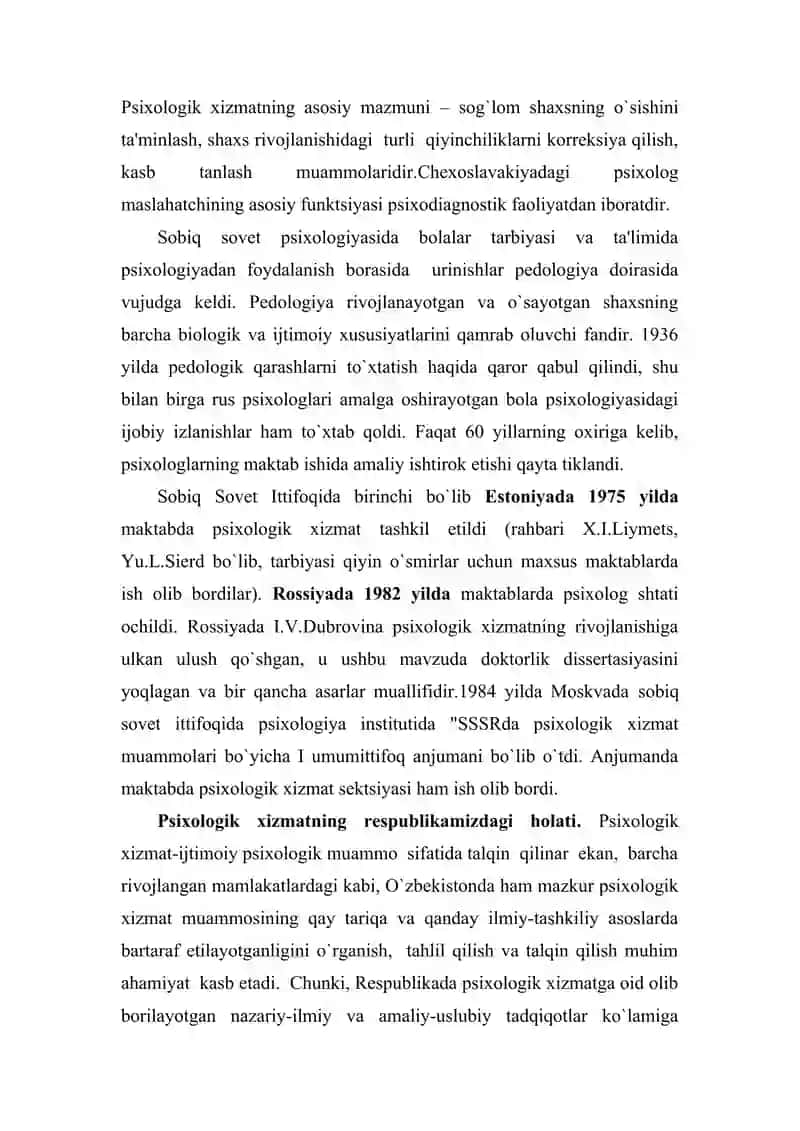 Psixologik xizmatda psixosotsial salomatlikning tutgan o’rni 4