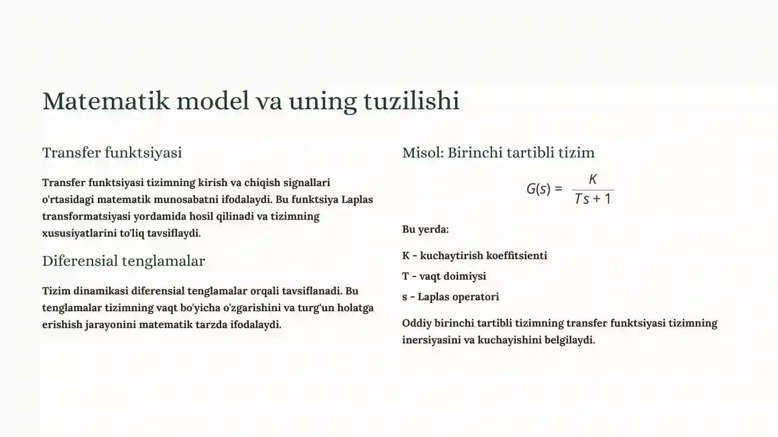 Boshqarish tizimining modellashtirilgan signalini tahlil qilish 4