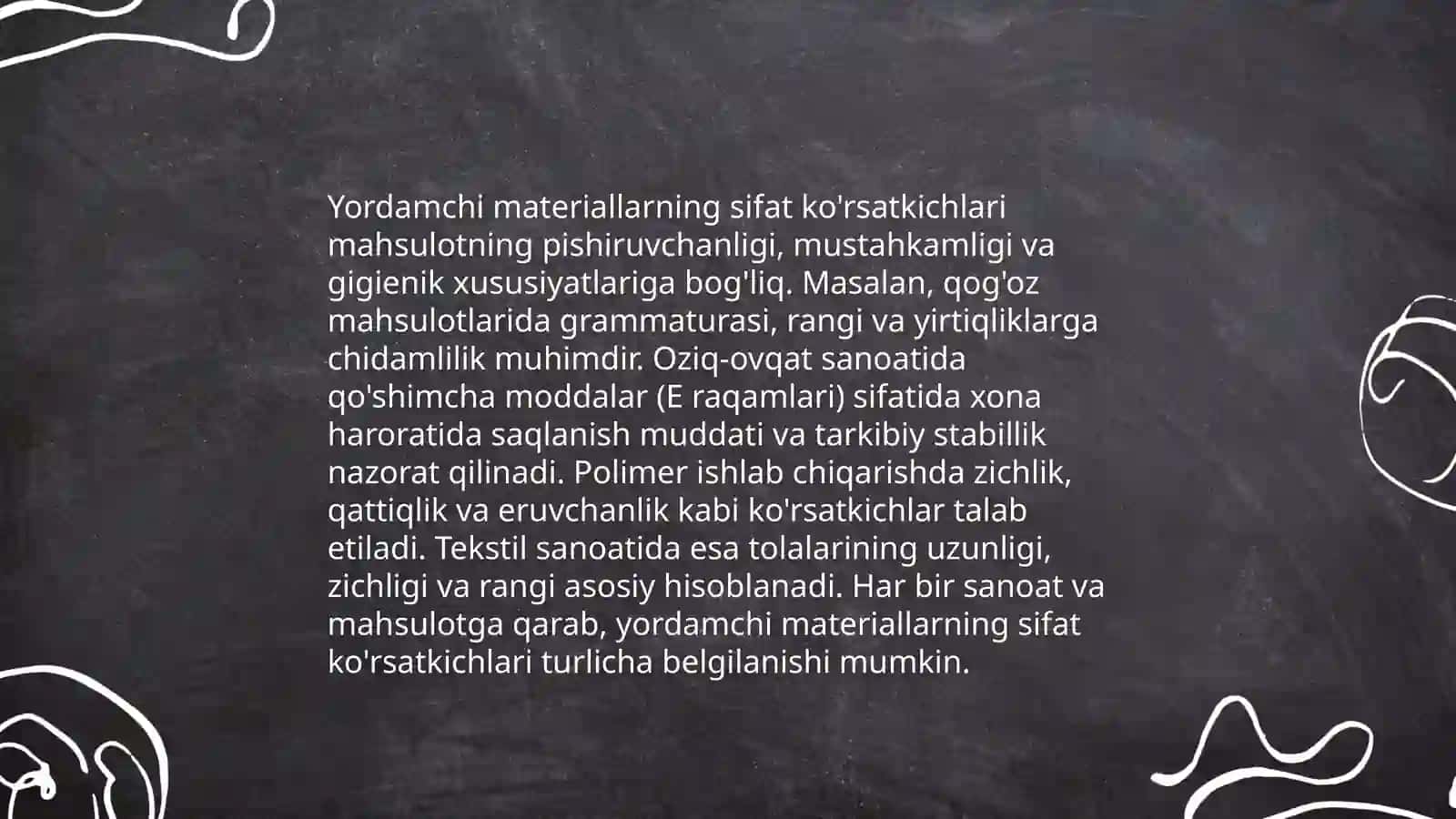 Yordamchi materiallarni sifatini aniqlash 4