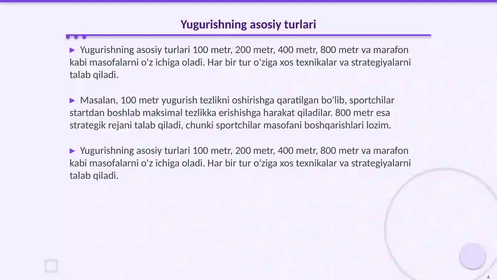 Yugurish turlari texnikasini organish metodikasi 4