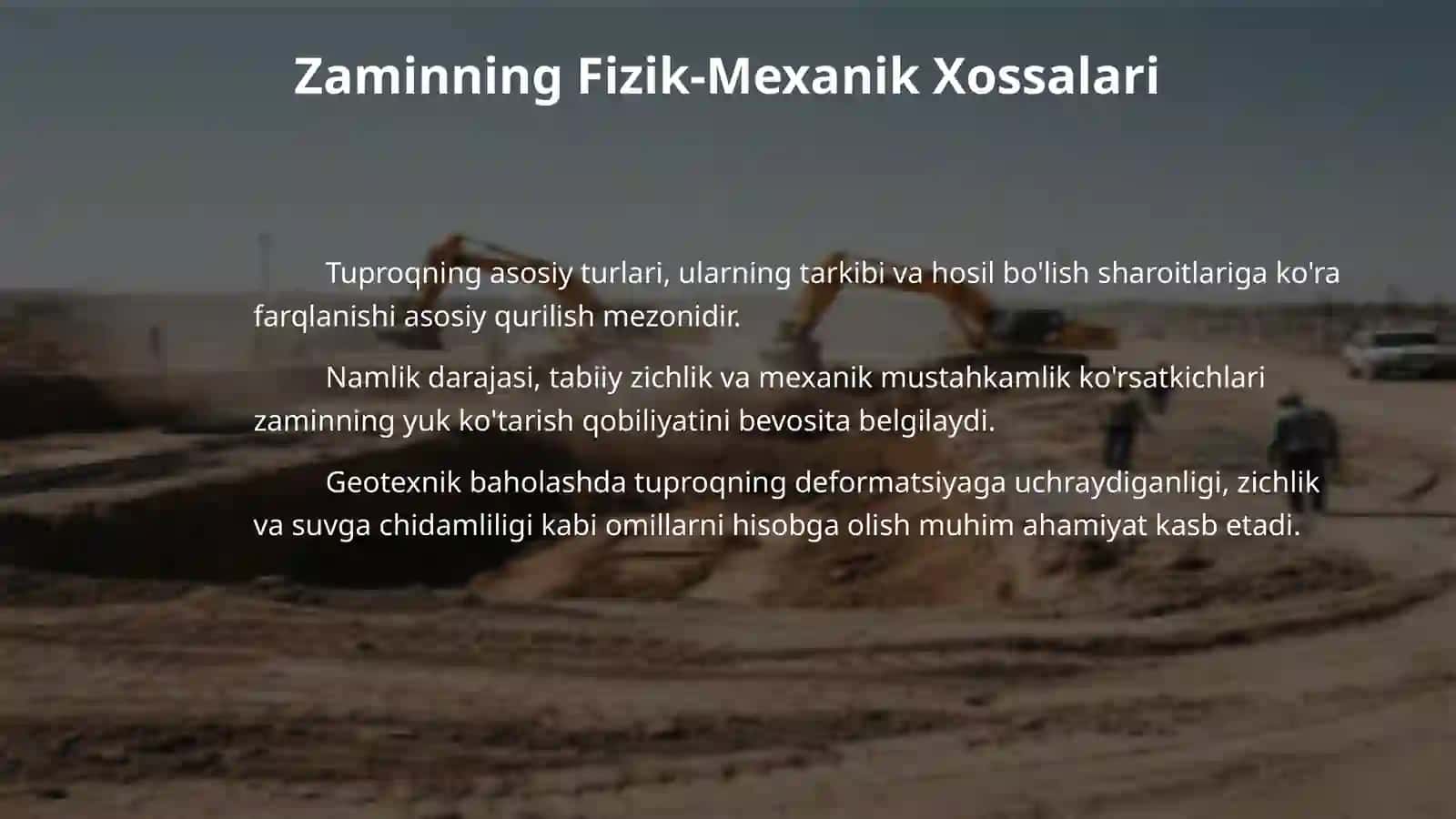 Zaminlami yuk ko'taruvchi qobilyati bo'yicha hisoblash 4
