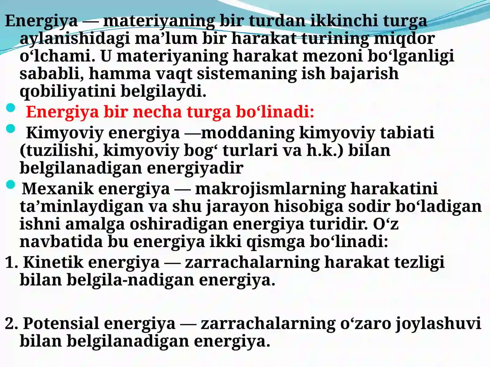 TERMODINAMIKAVA BIOENERGETIKANING ILMIY ASOSLARI 4