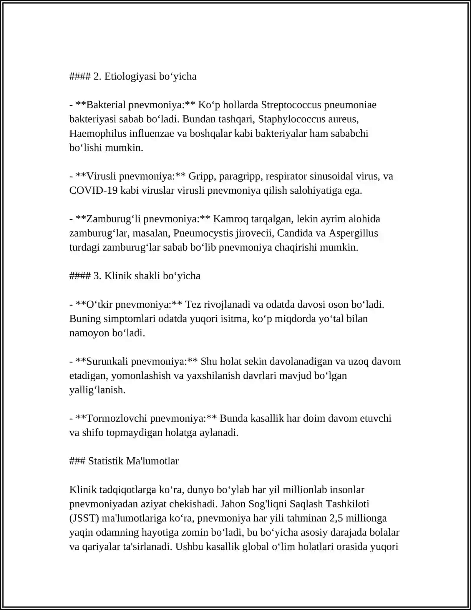 NAFAS OLISH A‘ZOLARI KASALLIKLARI PNEVMANIYA 4