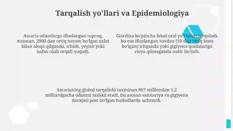 Ascaris va Giardia: Umumiy tavsif 4