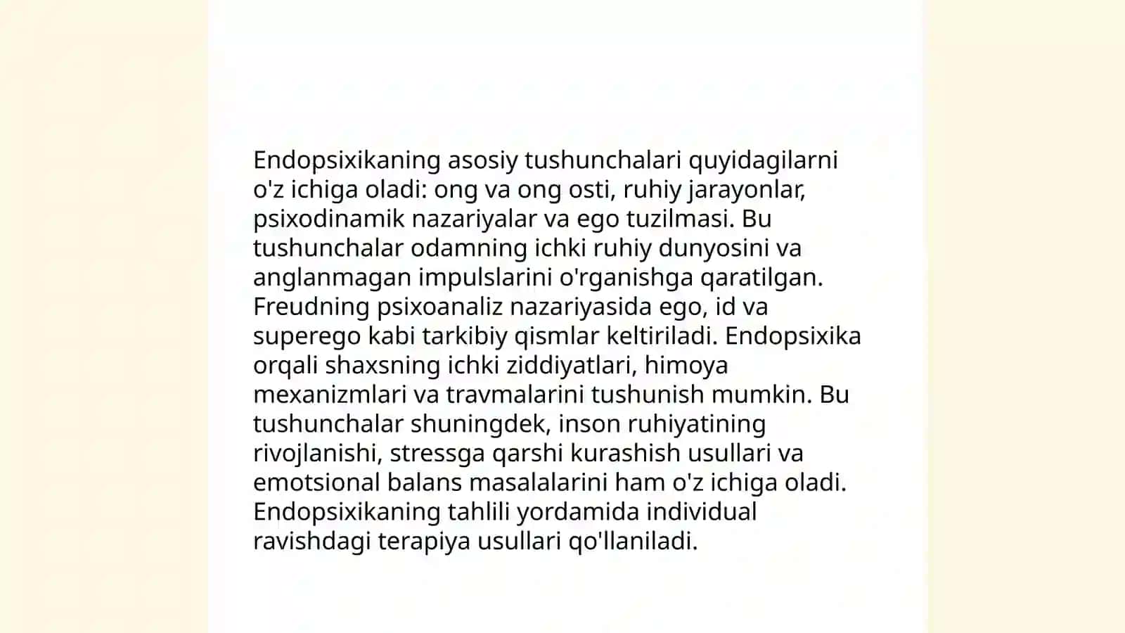 Shaxs nazariyalari. Endopsixika, egzopsixika. Diqqatning xususiyatlari 4