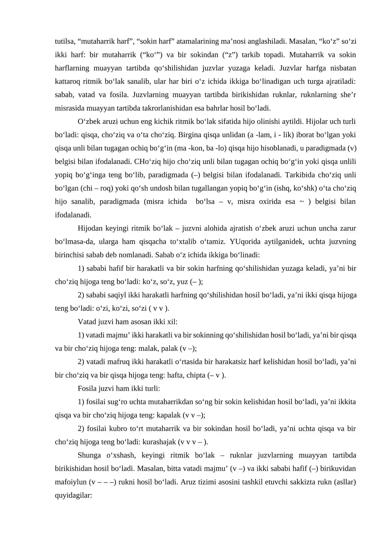 Aruz va erkin vazn haqida umumiy tushuncha 4