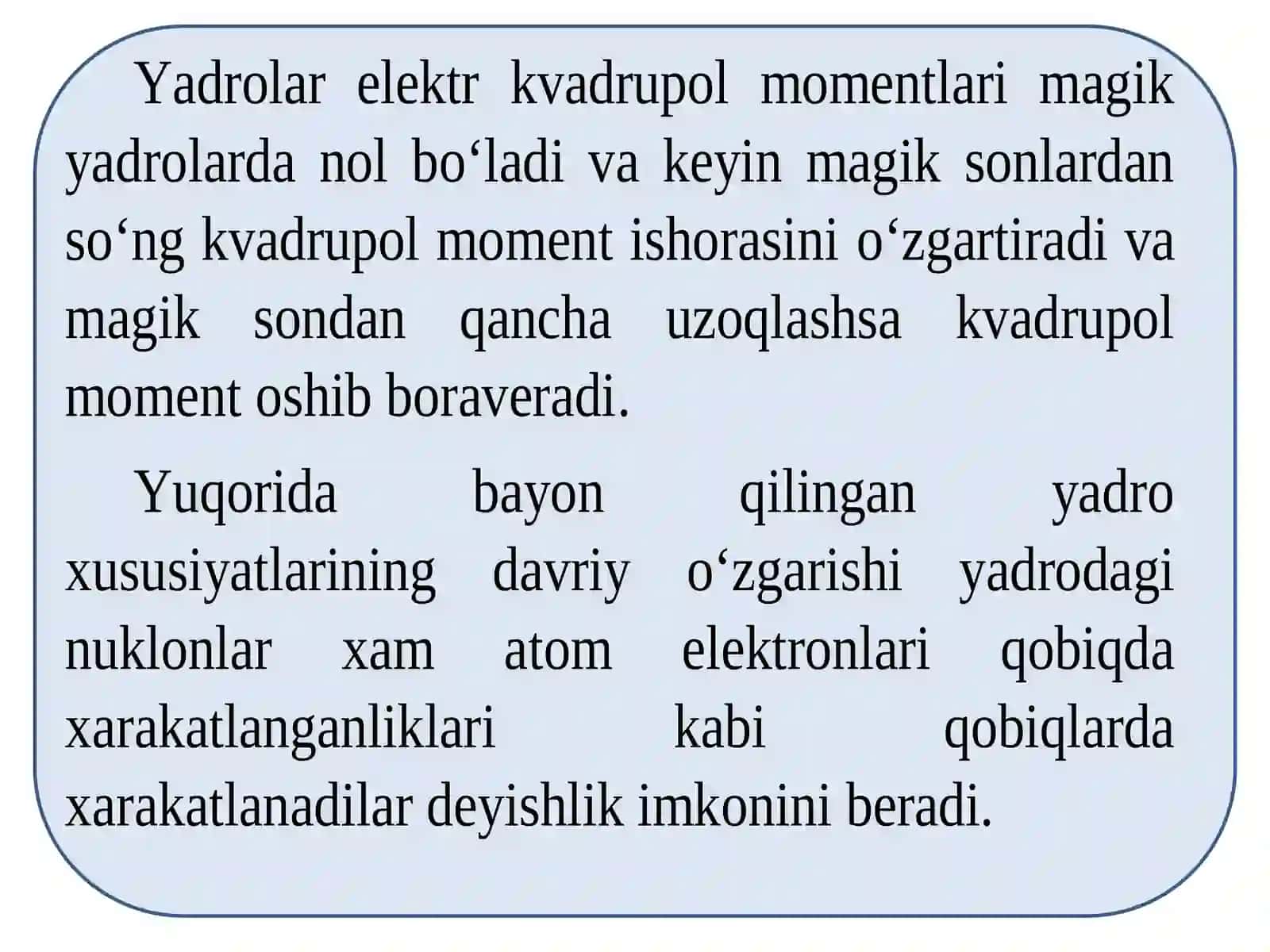 Qobiq modeli. Umumlashgan yadro modeli 4