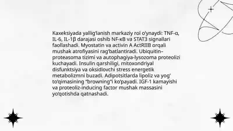 Kaxeksiya kelip chiqishi biokimyoviy asoslari kechishi va davolanishi 4