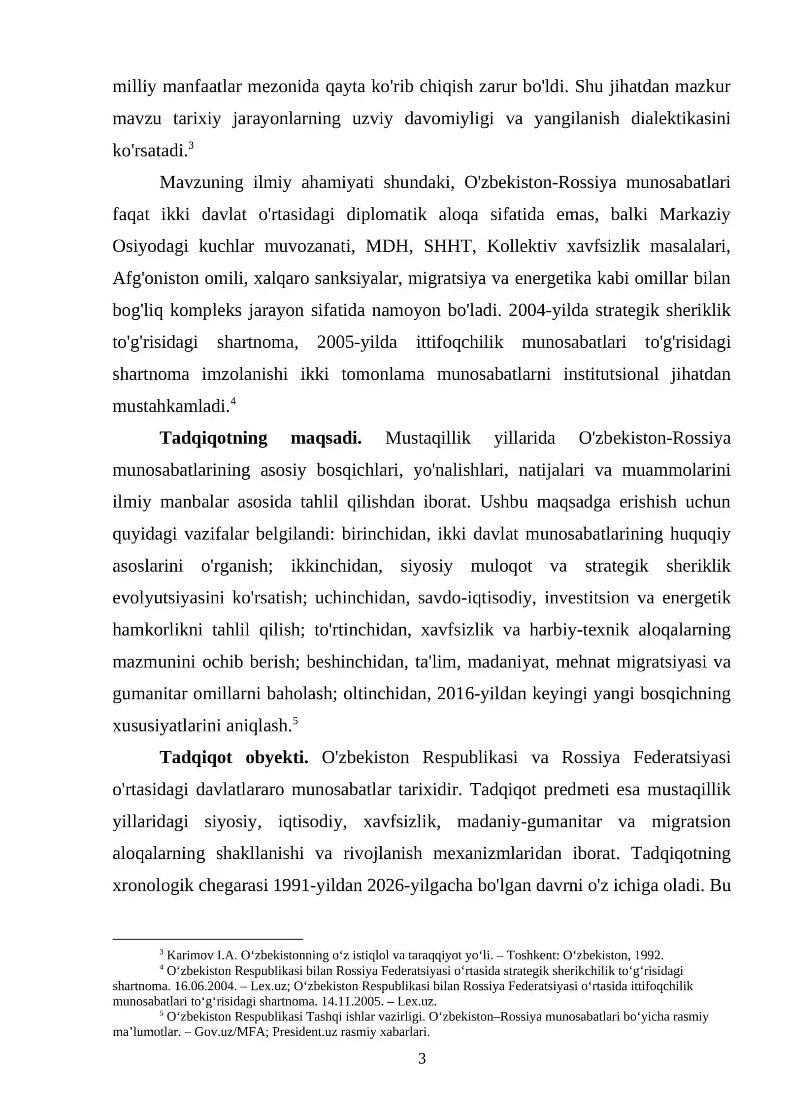Mustaqillik yillarida O‘zbekiston-Rossiya munosabatlari 4