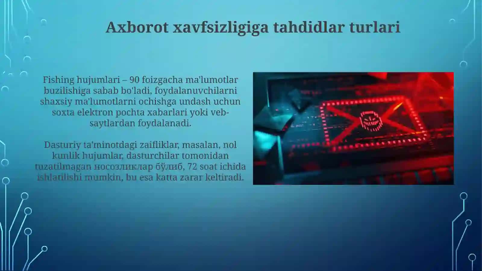 Axborot xavfsizligini taminlash masalalari 4