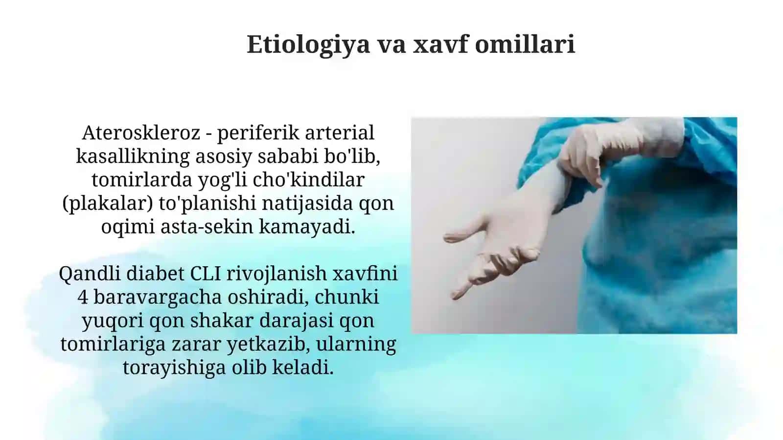 Tanqidiy oyoq ishemiyasining ta'rifi va sabablari  Diagnostika va baholash  . Davolash usullari va prognoz 4