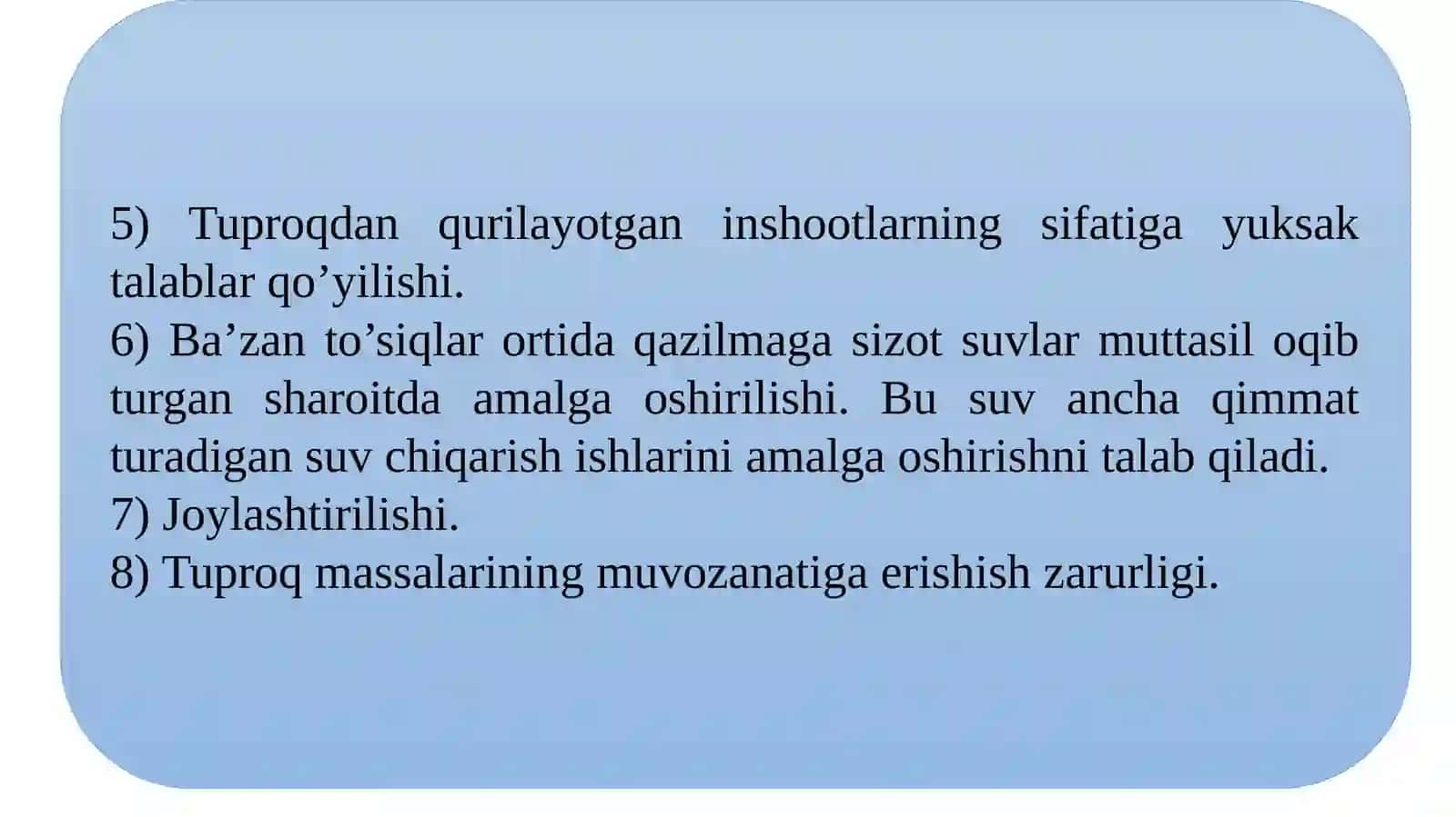 Gidrotexnika qurilishi dayerishlarini mexanik usulda bajarish 4