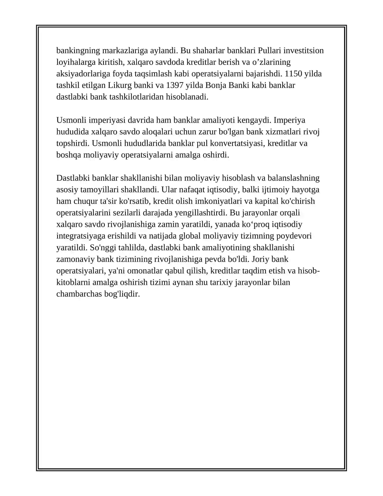 DASTLABKI BANKNING PAYDO BOLISHI VA UNING OPERATSIYALARI 4