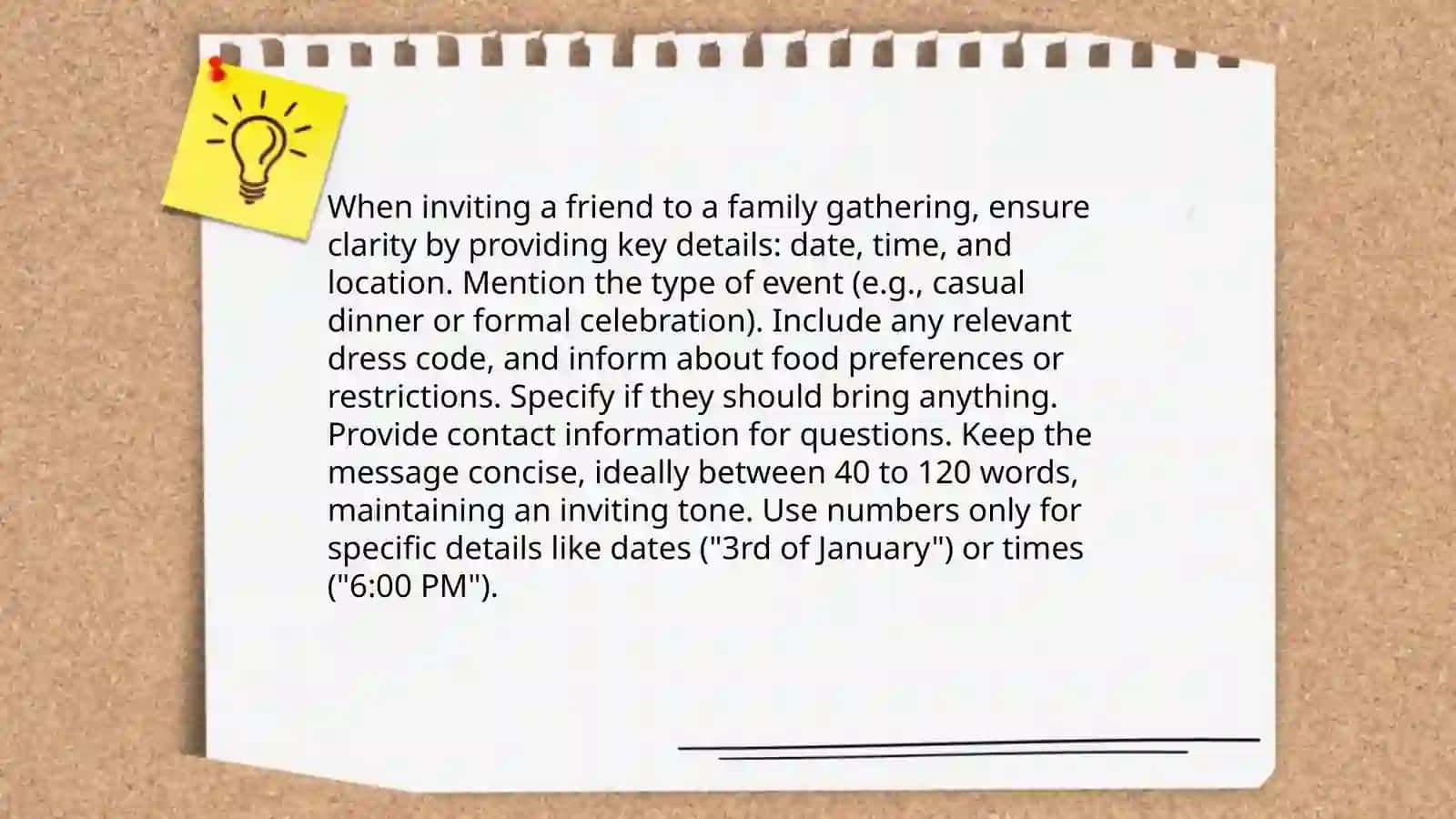 Writing an example of an informal letter 4