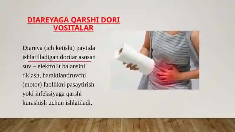 Diareya va Qabziyatda qo'llaniladigan dori vositalarining ta’sir mexanizmlari 4