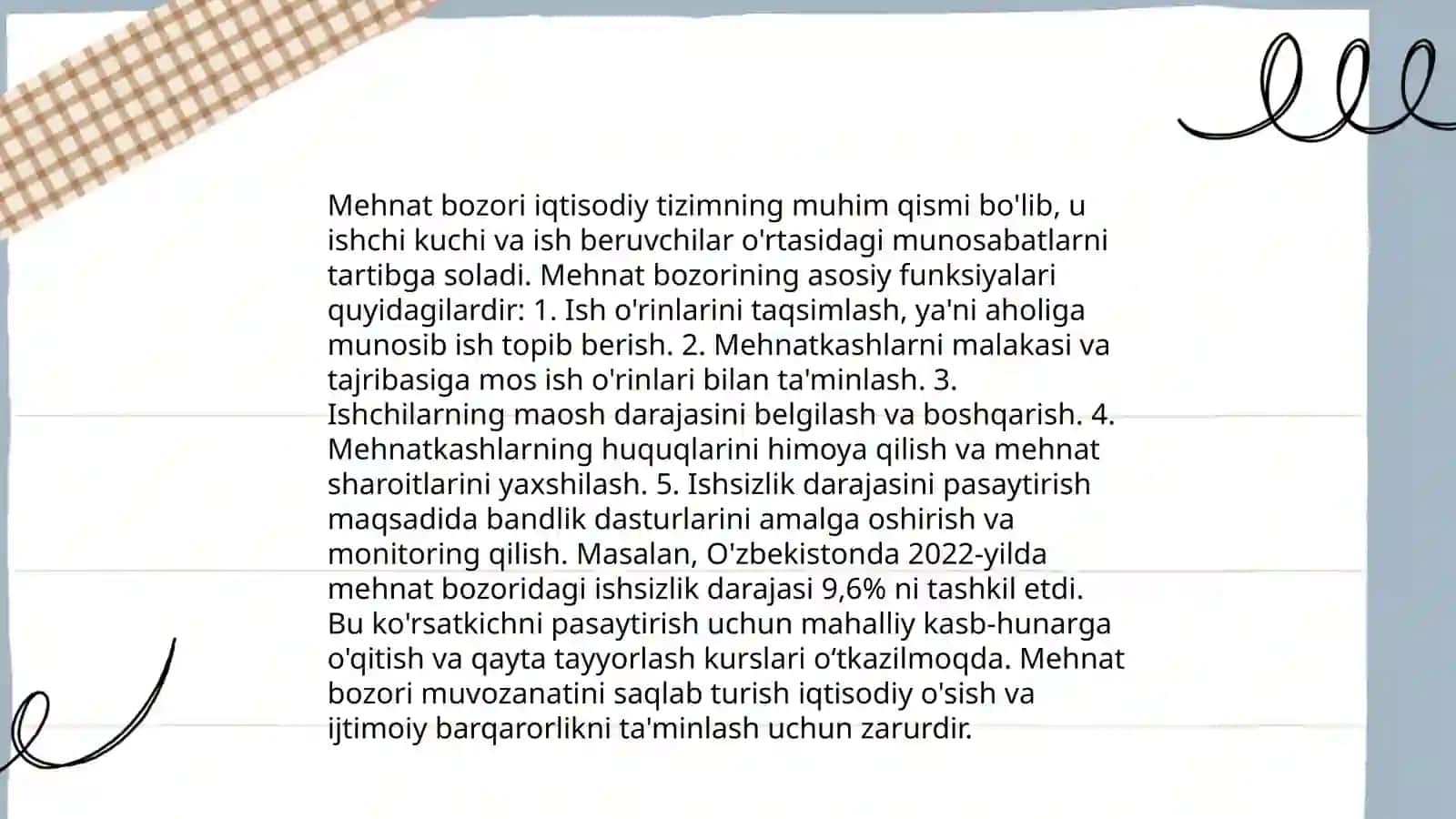 Mehnat iqtisodiyoti fanining predmeti maqsadi vazifalari 4