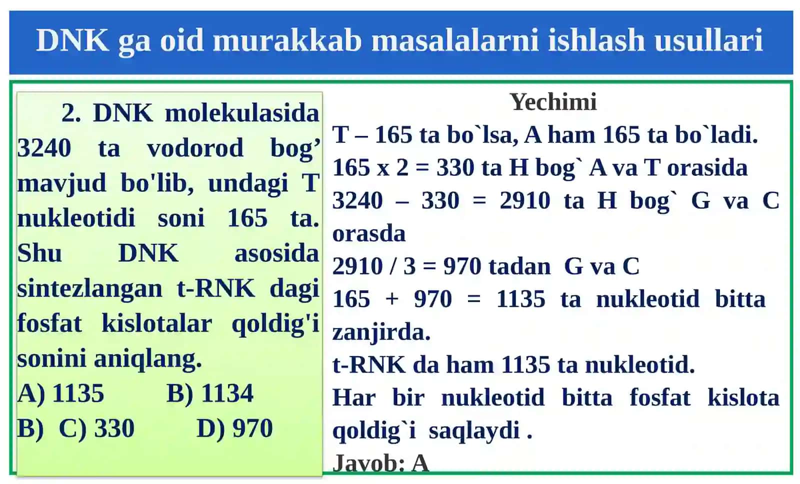 DNK ga oid murakkab masalalarning ishlash usullari 4