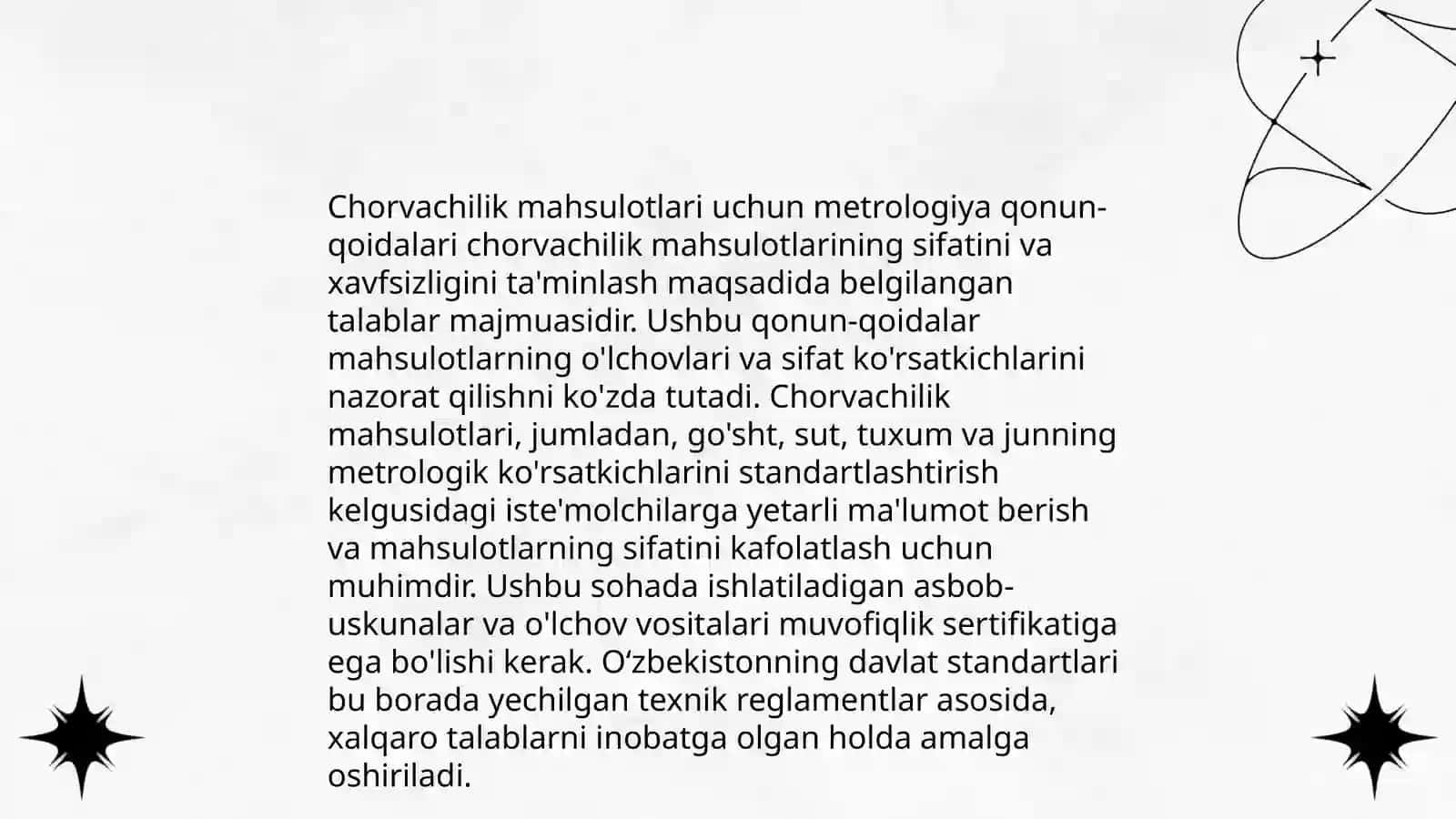 Chorvachilik mahsulotlarini standartlashtirish metrologiya va sertifikatlashtirish asoslari 4