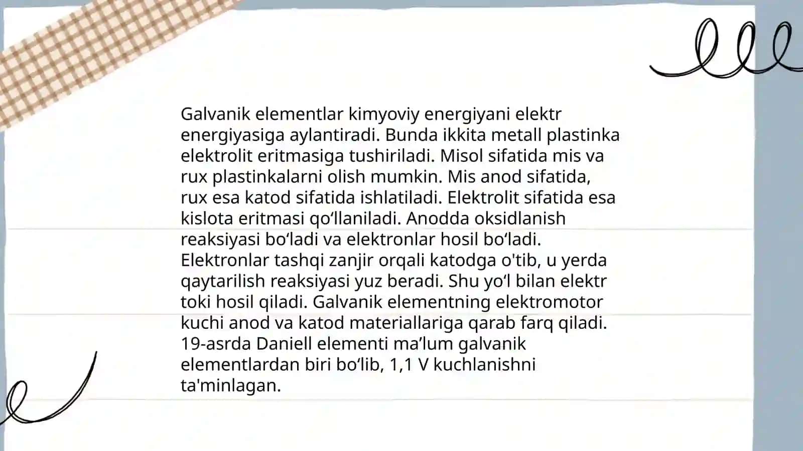 Galvanik elementlar va ularning elektr yurituvchi kuchi 4