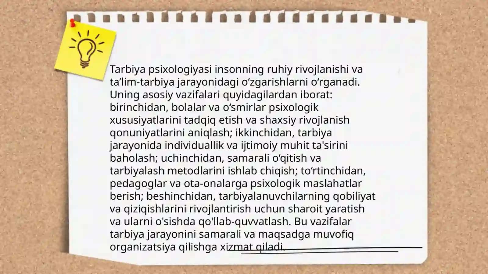 Tarbiya psixologiyasi maqsad vazifalari va metodlari 4