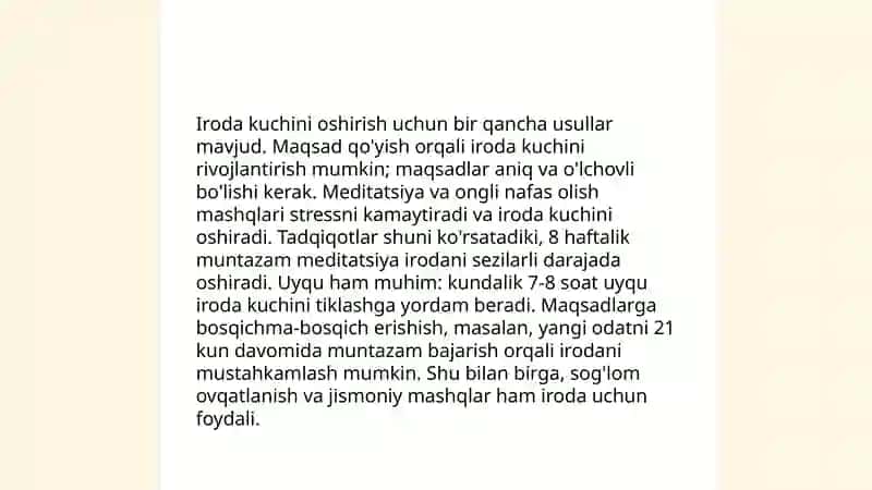 Diqqat va Iroda 4