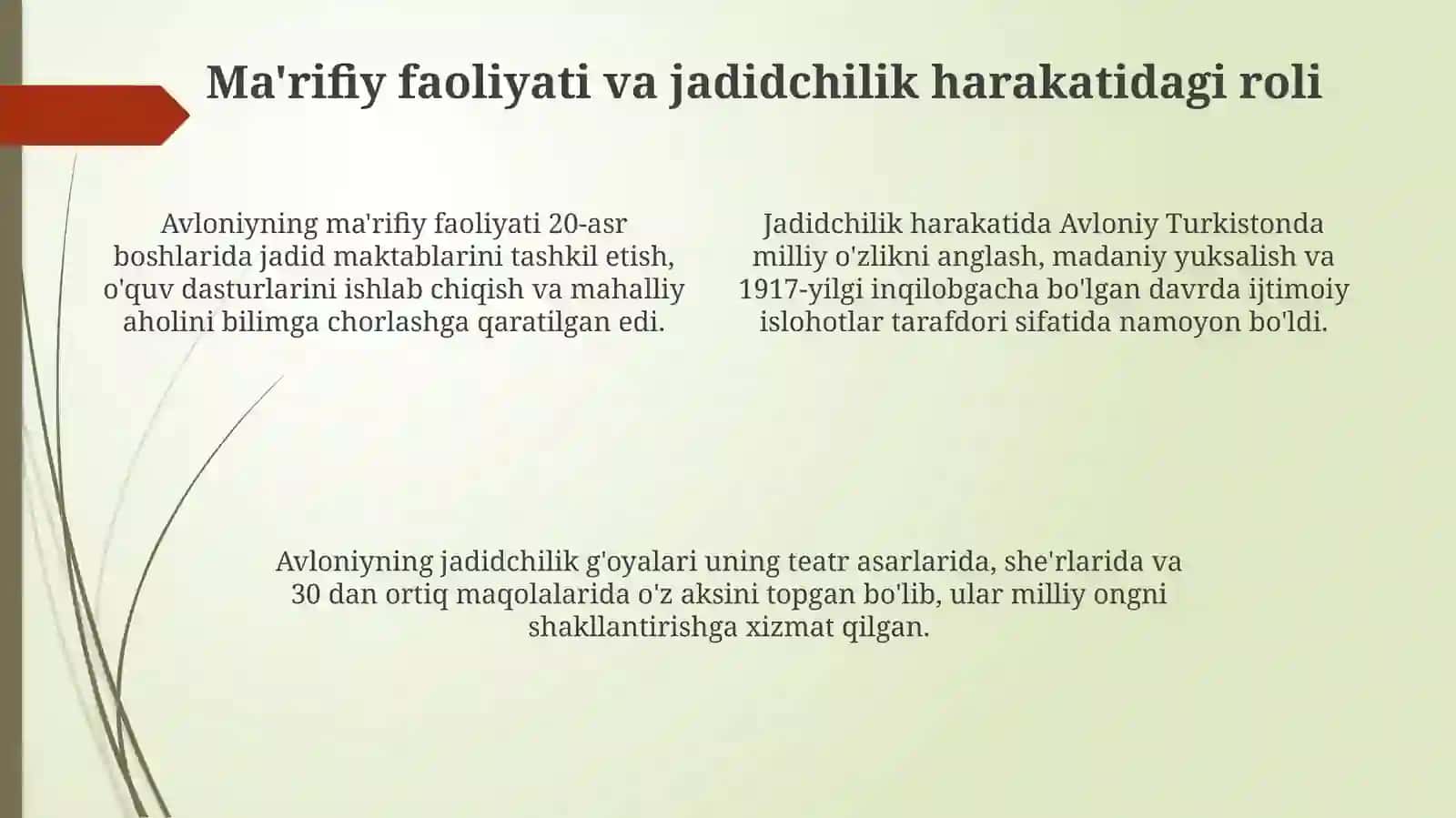 Abdulla Avloniyning oʻzbek adabiyotidagi oʻrni 4