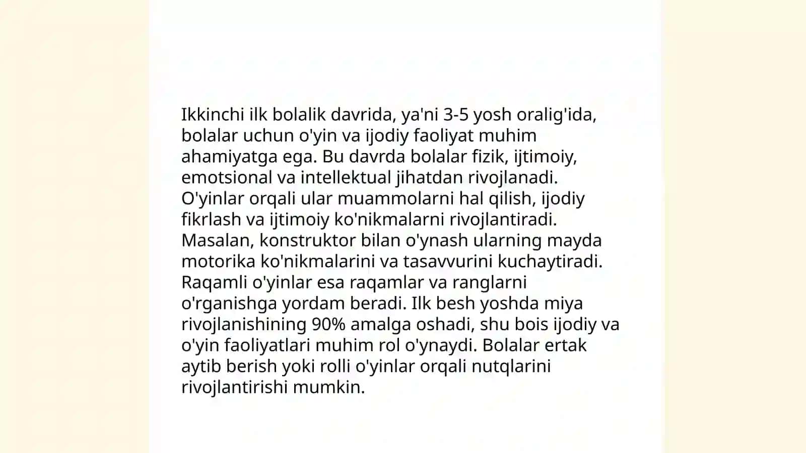 Ilk va maktabgacha yoshdagi bolalar pedagogikasi 4