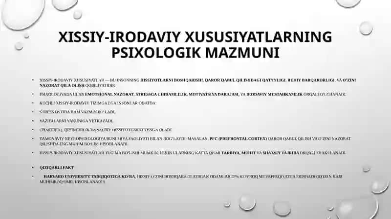 Xissiy-Irodaviy Xususiyatlar va Hossiy Irodaviylikni Oshiruvchi Omillar 4