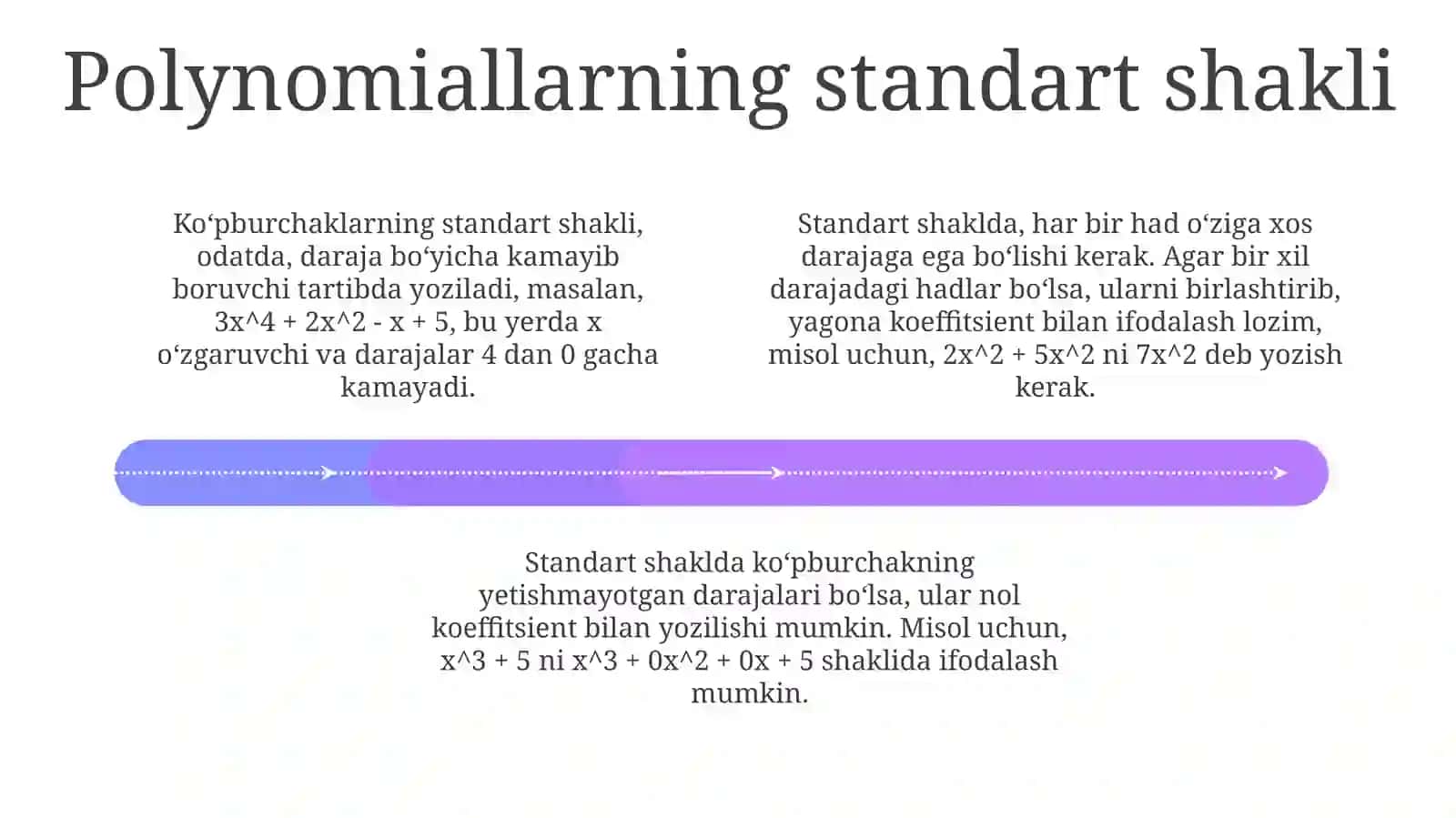 Polynomial tushunchasi va ta'rifi 4