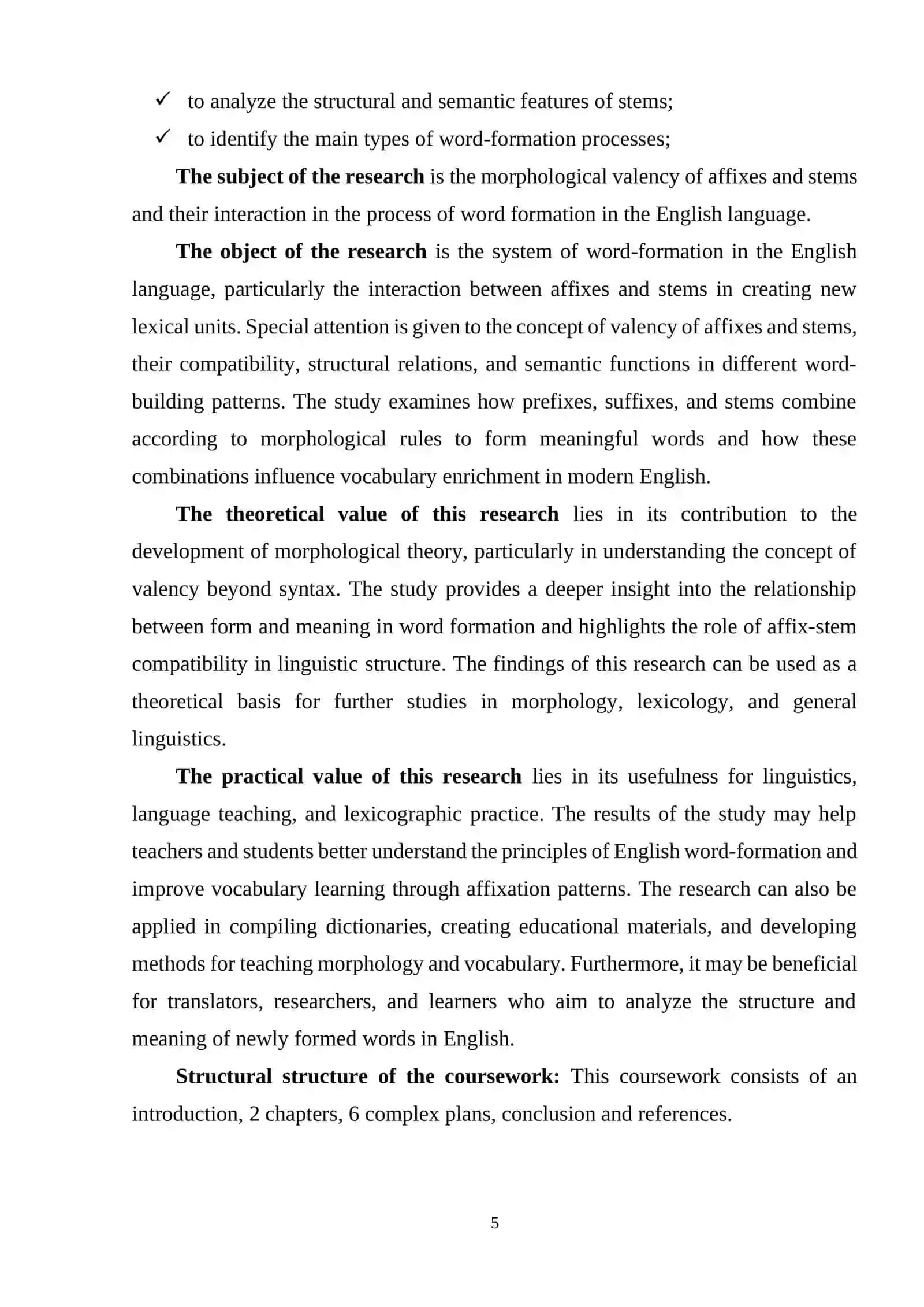 The Valency of Affixes and Stems Word-Building Patterns and Their Meaning 4