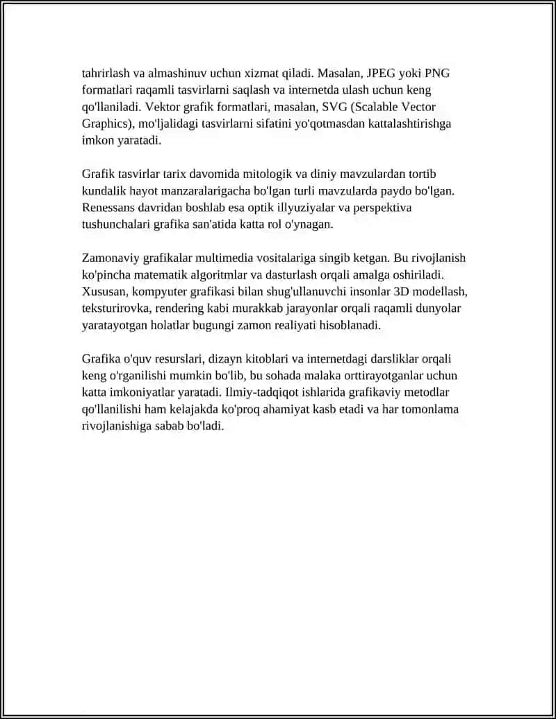 GRAFIKA HAQIDA UMUMIY MA'LUMOT 4