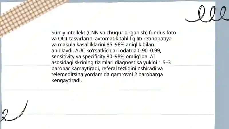 Tibbiy diagnostikada suniy intellektdan foydalanish 4