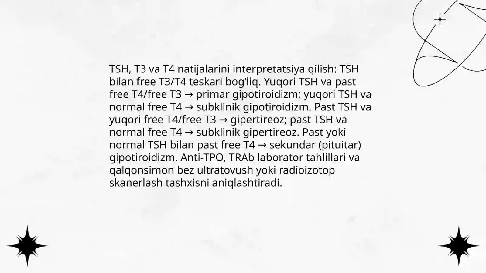 Gormonlar tahlillar natijalarini tahlil qilish va tashxis qoʻyish 4