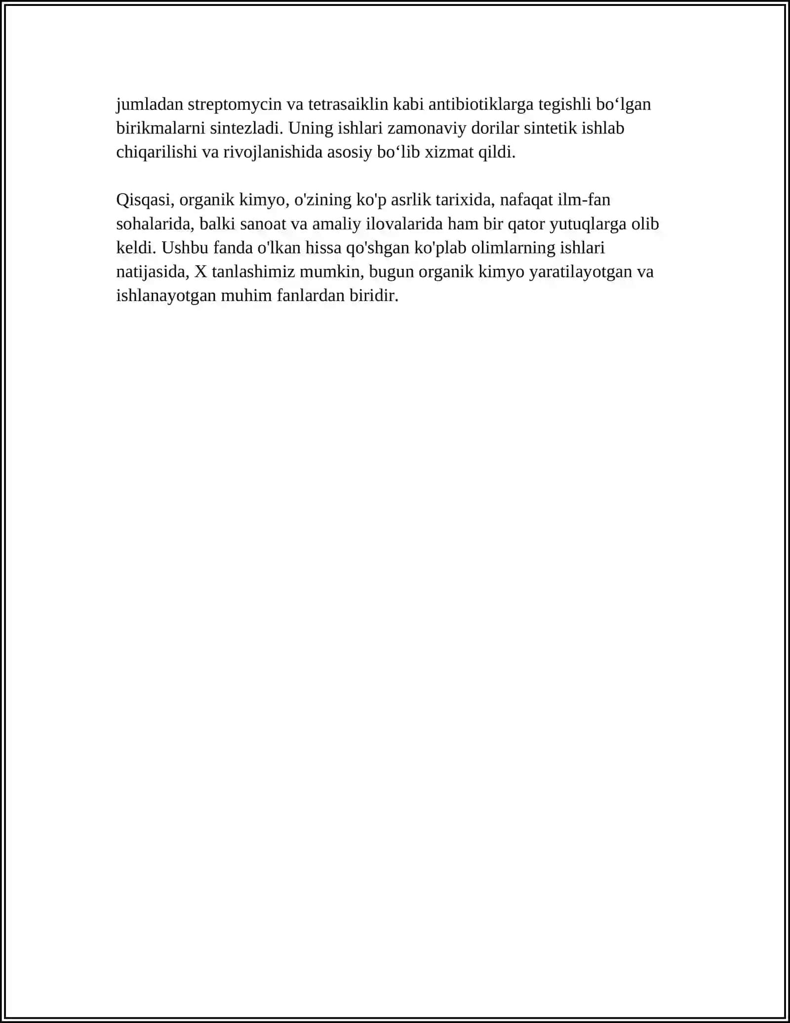 PIRSONLARNING ZAMONAVIY ORGANIK KIMYODAGI O’RNI 4