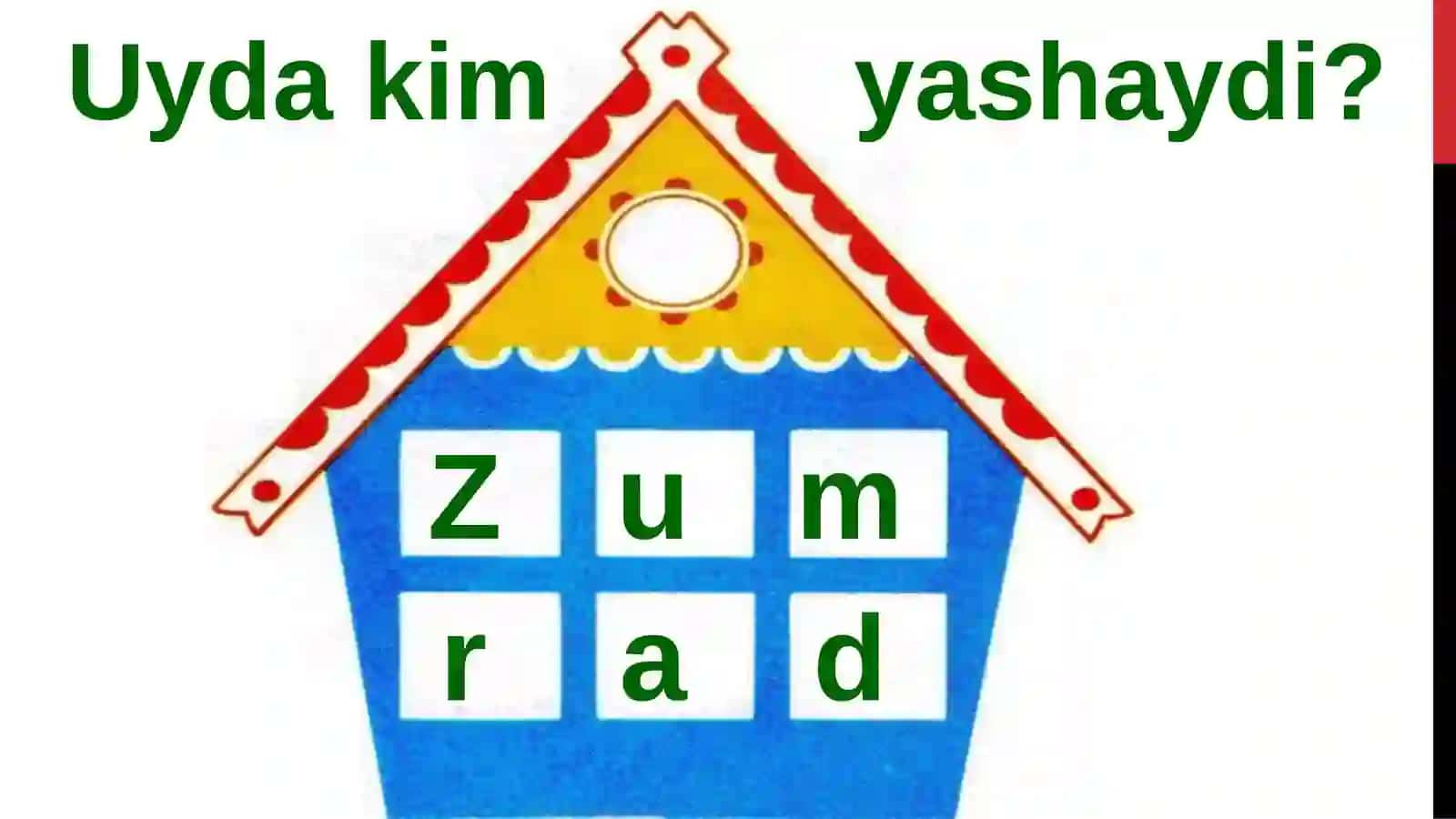Z tovushi va Zz harfini mustahkamlash 4