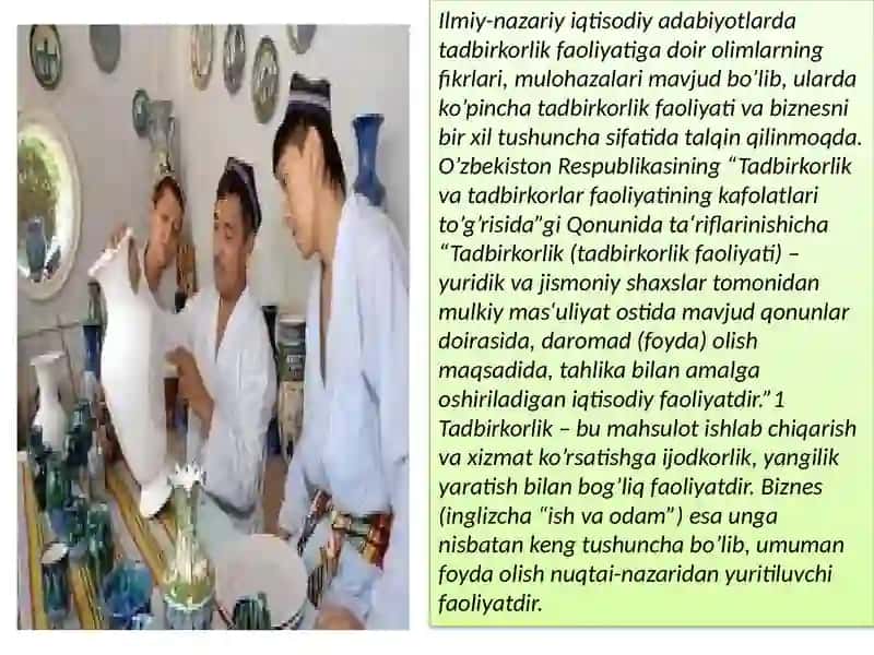 Tadbirkorlikning tashkiliy-Huquqiy asoslari 4