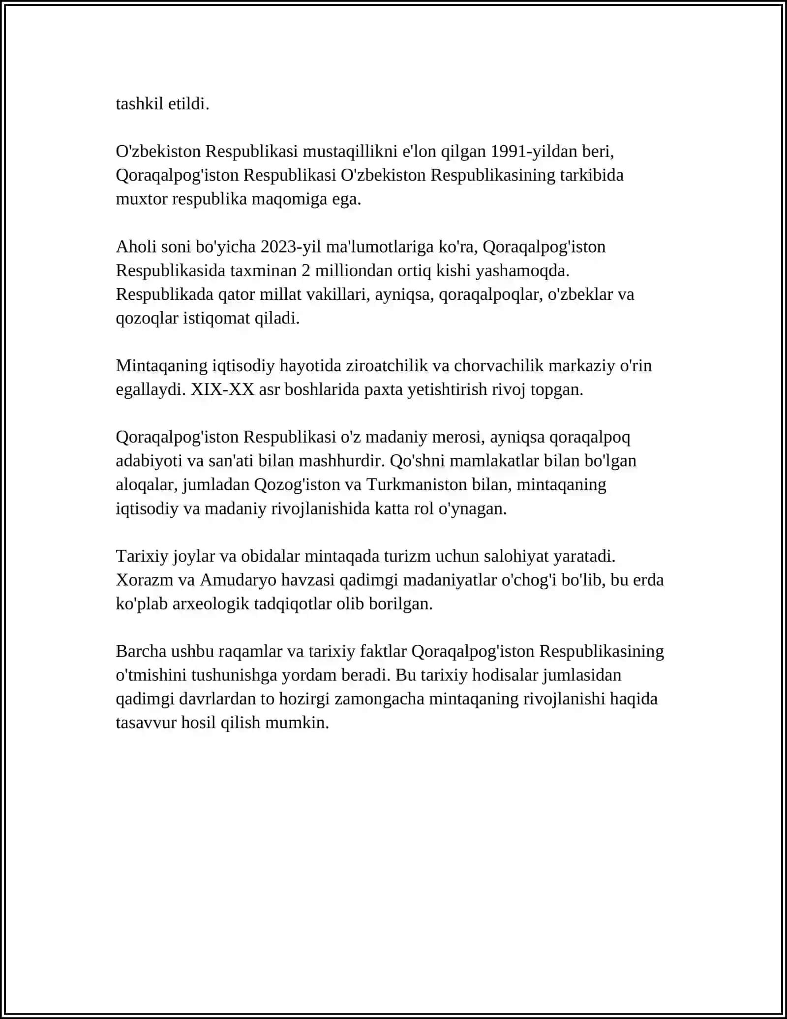 QORAQALPOG'ISTON RESPUBLIKASI 4