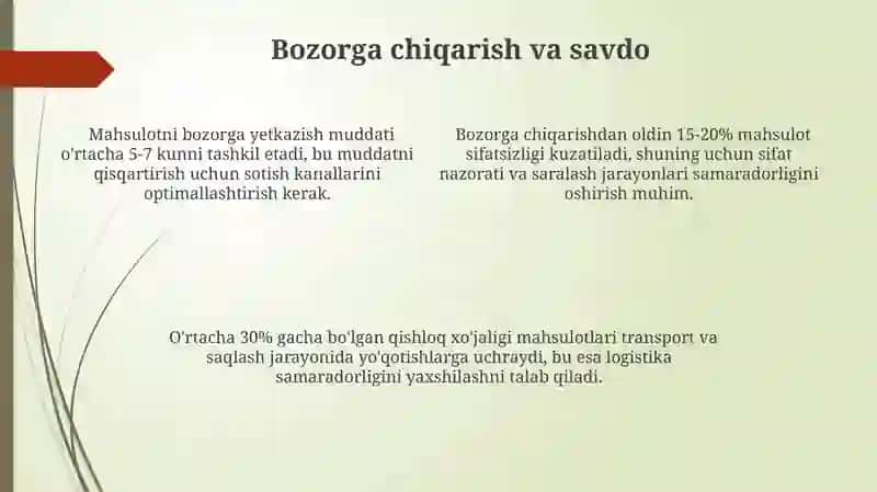Qishloq xo'jaligi mahsulotlarini saralash va saqlash 4